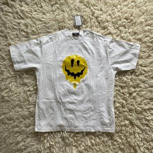Balenciaga Large Fit Smiley T-Shirt 'White/Yellow/White'